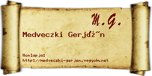 Medveczki Gerjén névjegykártya